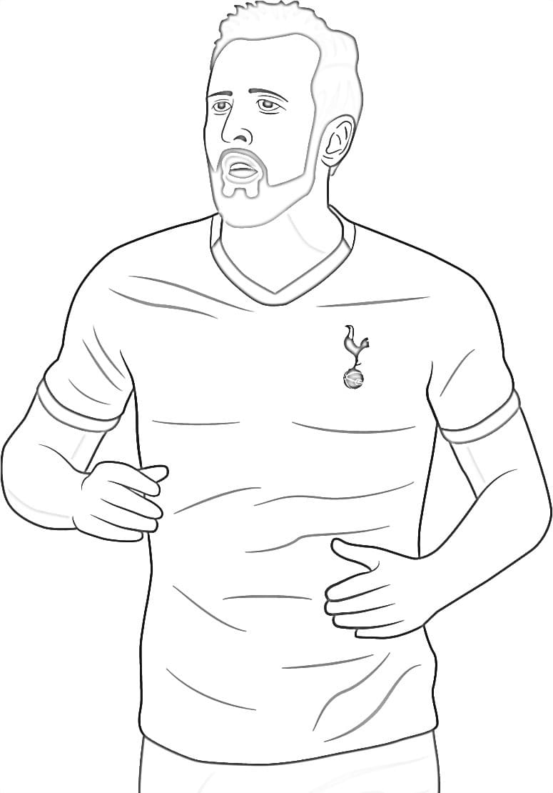 Harry Kane 7 Coloring Page - Free Printable Coloring Pages for Kids