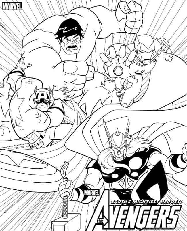 67 Avengers Coloring Pages Free (Easy & Adult) - Artsy Pretty Plants