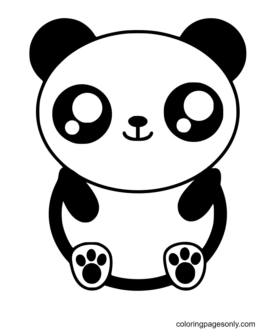 Kawaii Panda Coloring Pages - Panda Coloring Pages - Coloring Pages For  Kids And Adults