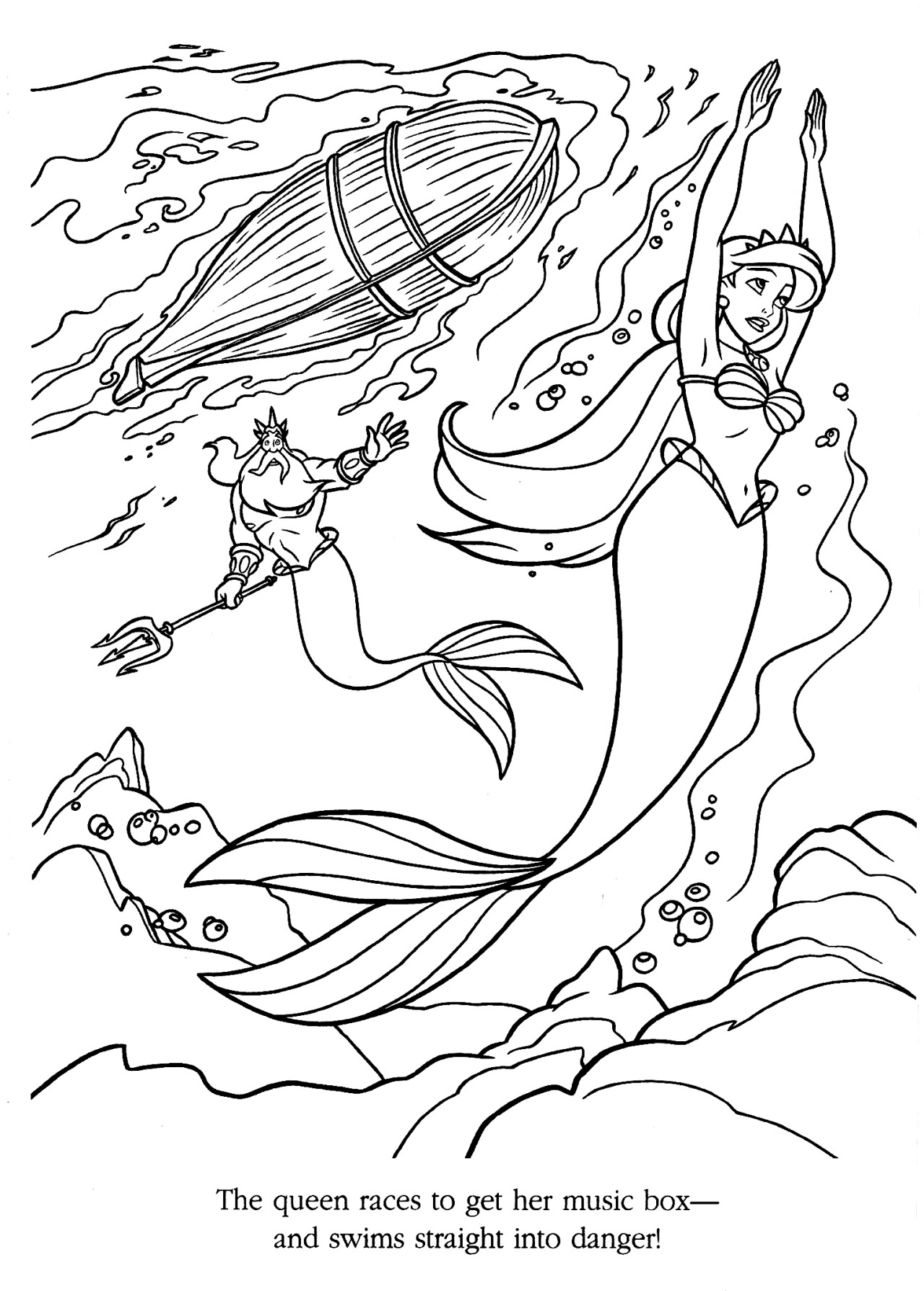 Coloring Pages : Disney Coloring The Little Mermaid Printables ...