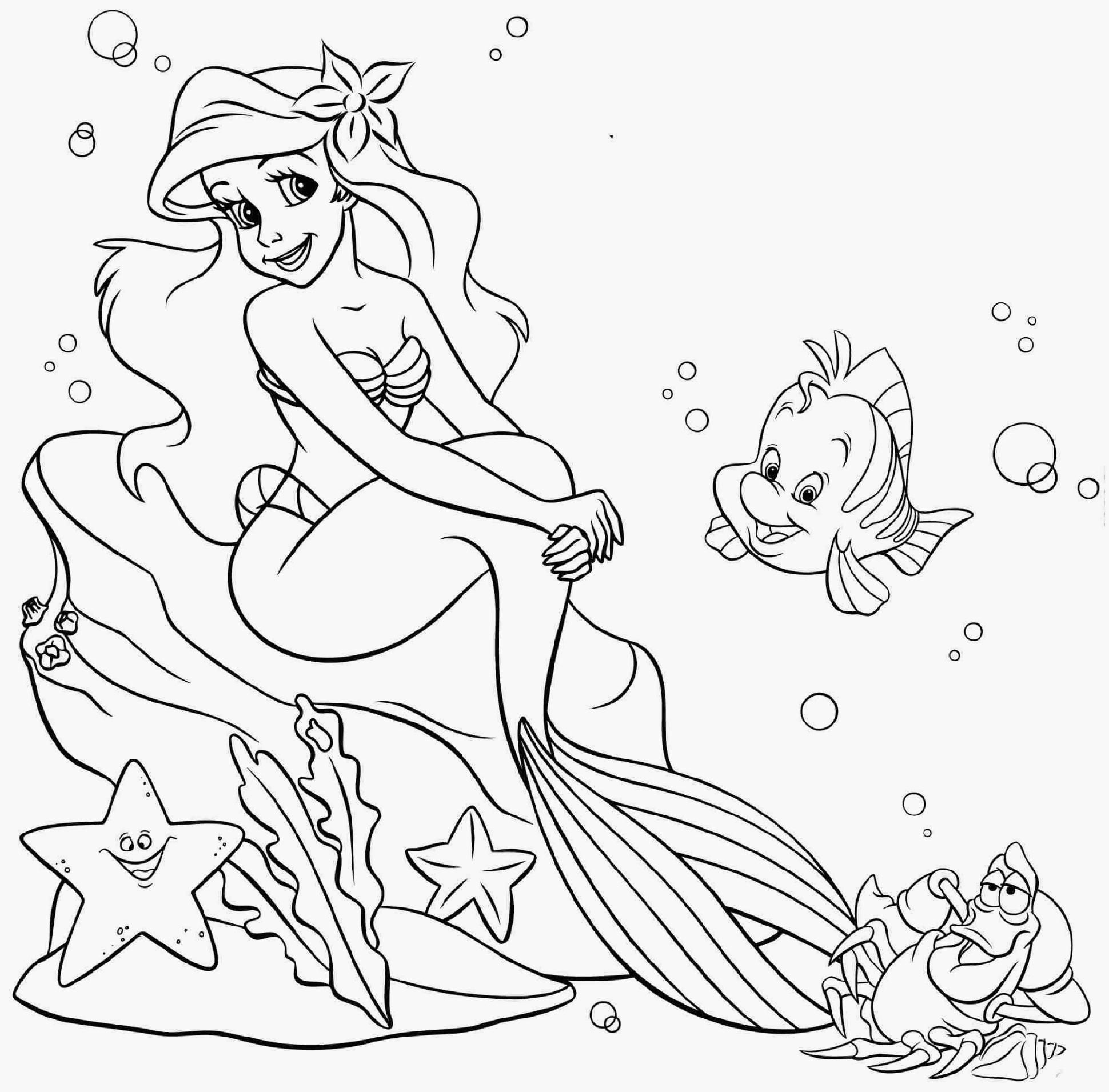 Ariel Printable Coloring Pages   Ariel Coloring Pages, Mermaid ...