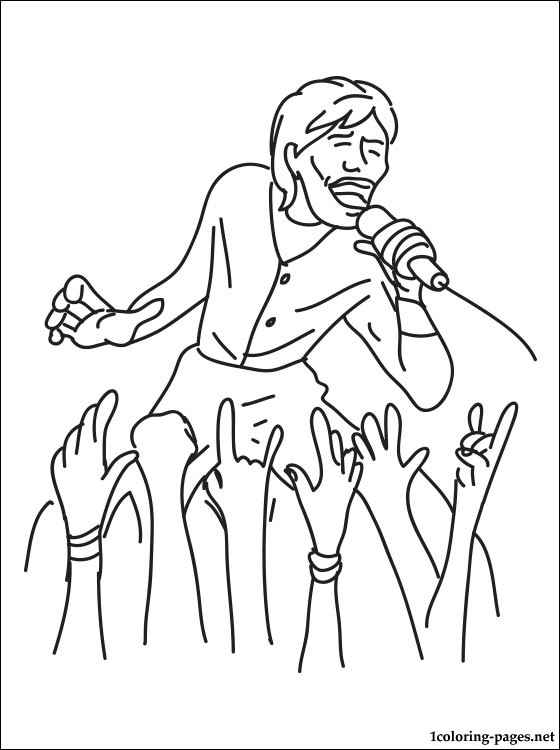Singer coloring page | Coloring pages