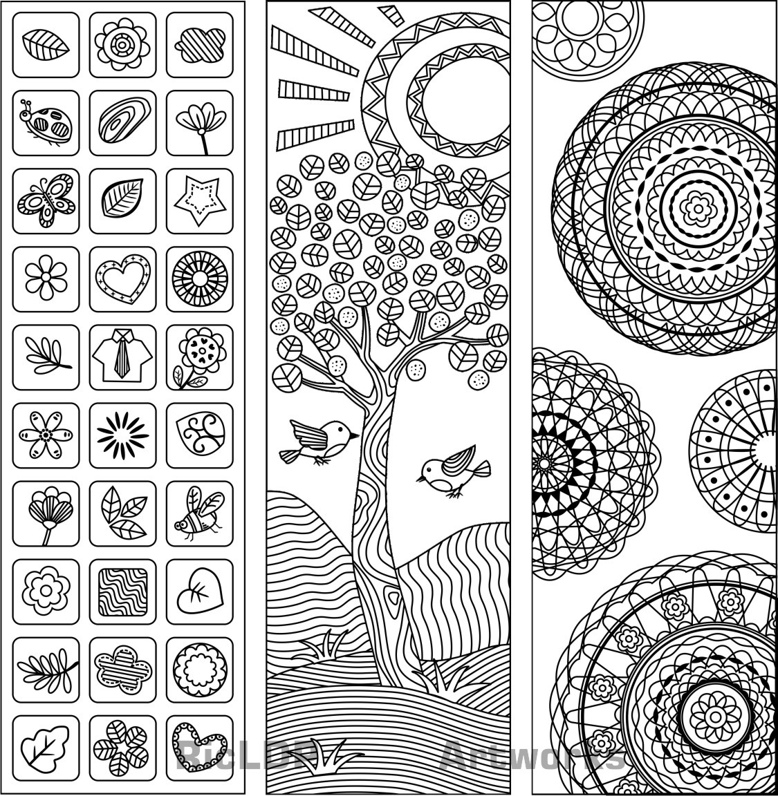 Download Three Coloring Bookmarks Ricldp Artworks Coloring Home