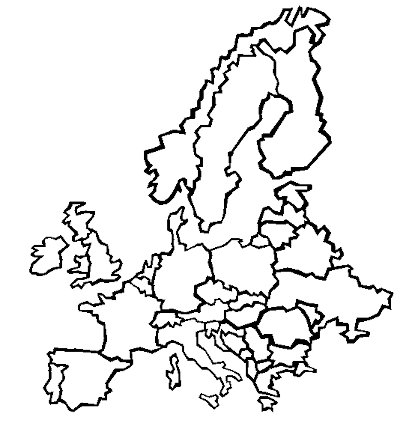 Coloring Map Of Europe Coloring Pages