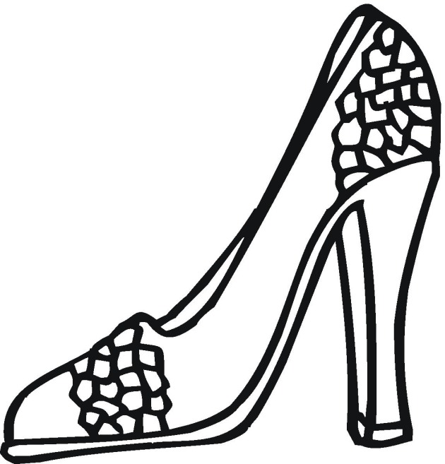High Heel Sandals: Coloring Pages High Heel Shoes