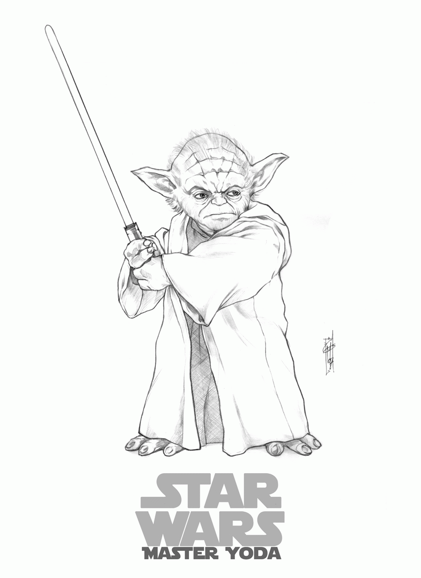 Yoda Coloring Pages Related Keywords & Suggestions - Yoda Coloring ...