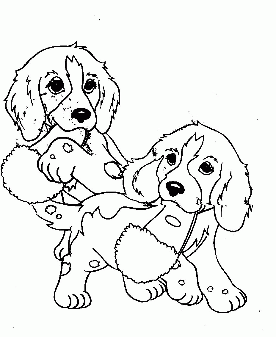 Sitting Dog Coloring Page - Coloring Home