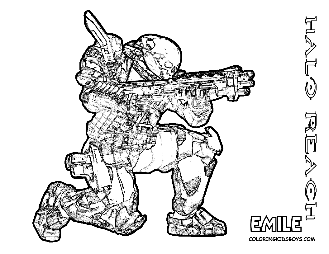 Halo coloring pages to download and print for free