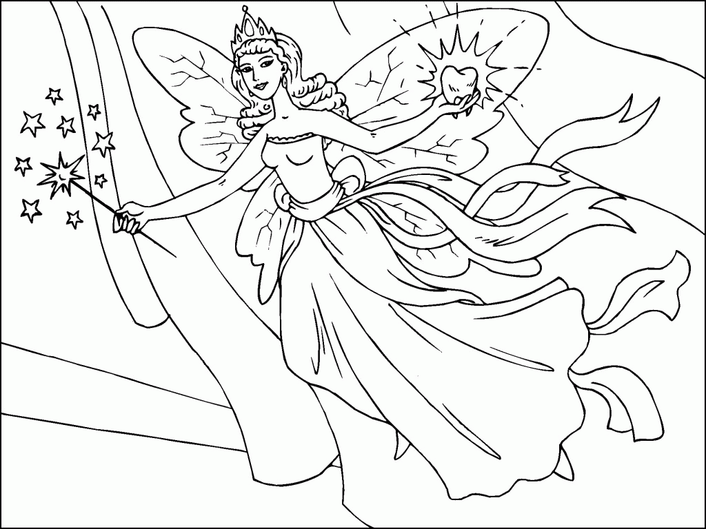 Fairy Coloring Pictures - Coloring Pages for Kids and for Adults
