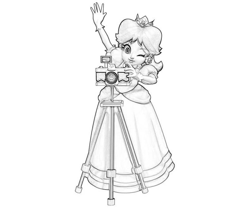 Princess Daisy Coloring Page - Coloring Pages for Kids and for Adults
