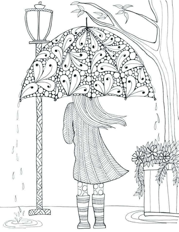 15 Printable Rainy Day Coloring Pages for 2022 - Happier Human