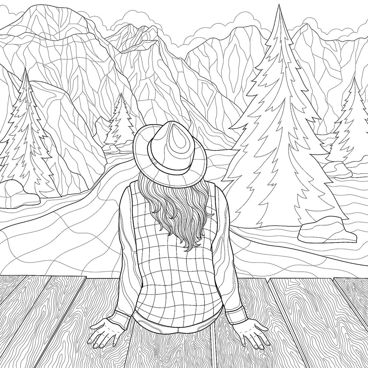 Scenic Coloring Pages   Coloring Home