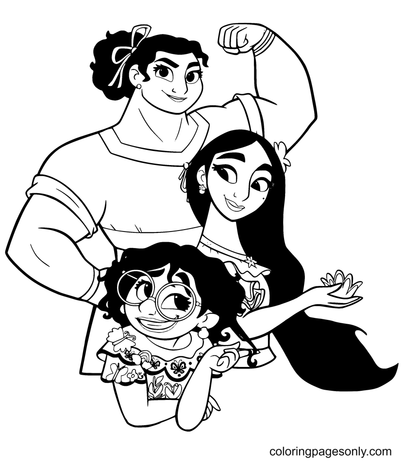Mirabel, Luisa And Isabela Coloring Pages   Encanto Coloring Pages ...