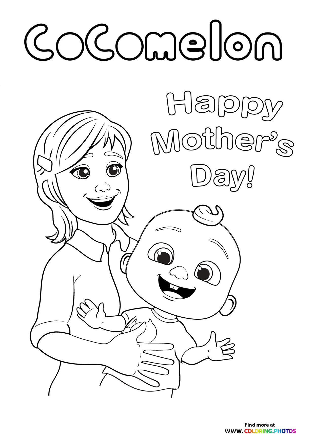 CoComelon Mother's day - Coloring Pages for kids