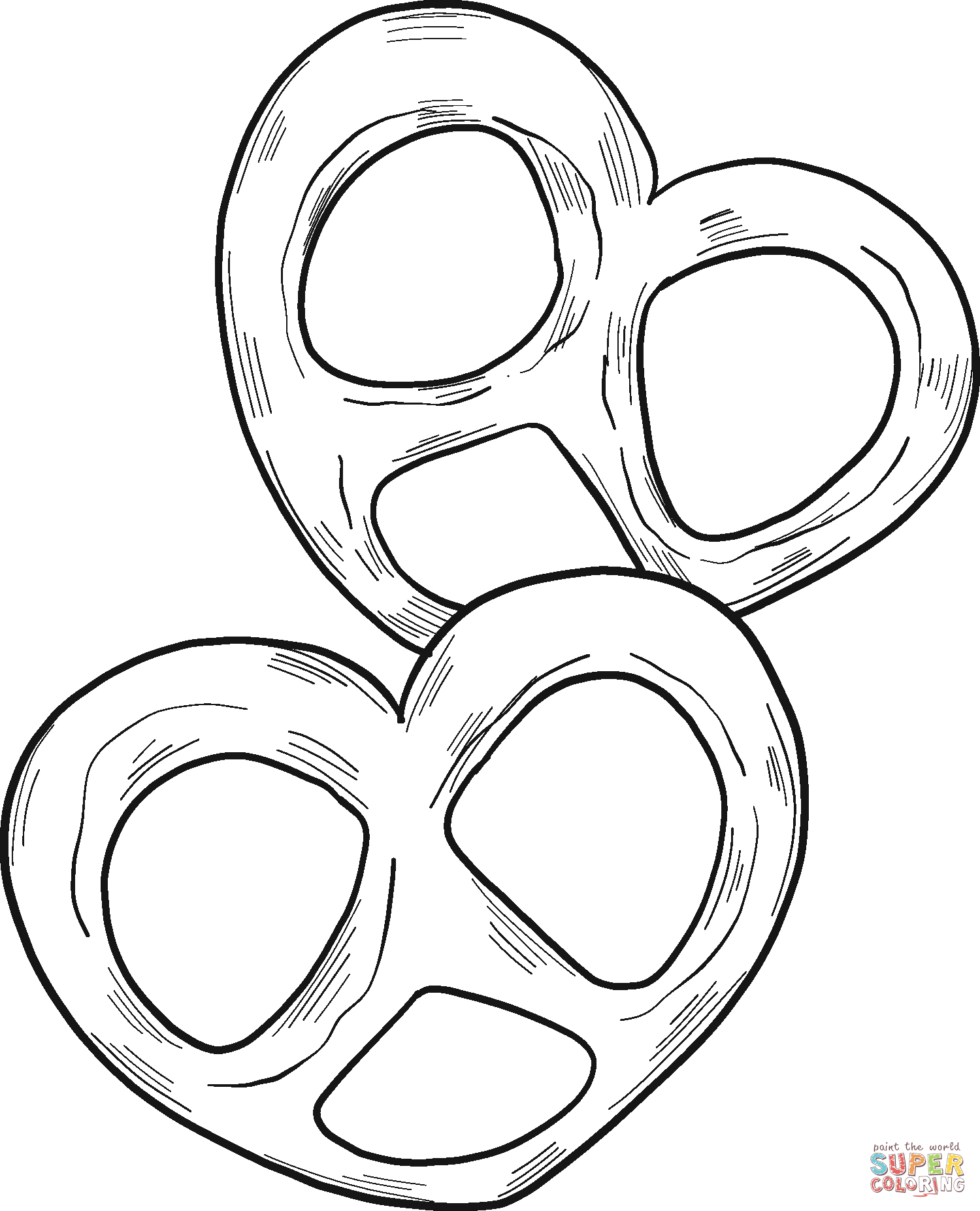 Pretzels coloring page | Free Printable Coloring Pages