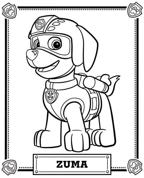 Paw Patrol Coloring Pages - Best Coloring Pages For Kids | Paw patrol  coloring, Paw patrol coloring pages, Zuma paw patrol