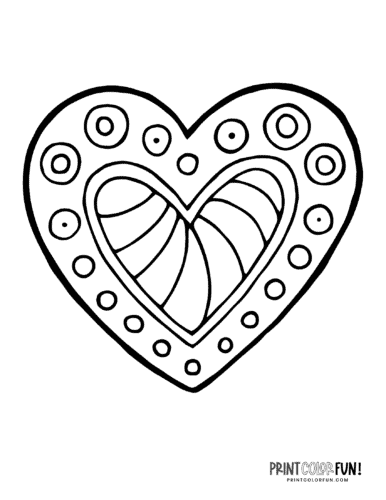 100+ heart coloring pages: A huge collection of free Valentine's Day  printables - Print Color Fun!