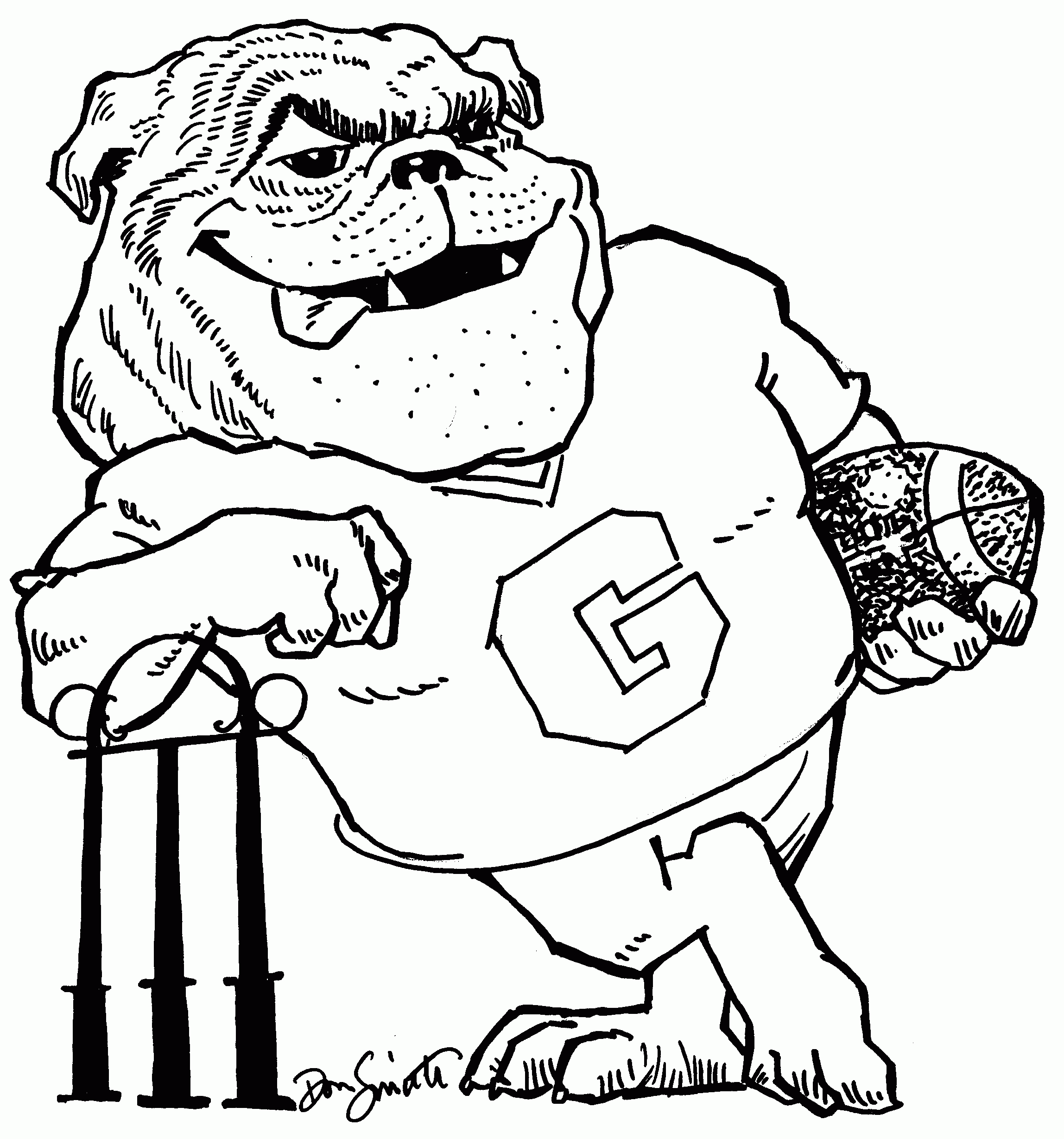Gambar Bulldog Kennel Coloring Page Free Printable Pages Click View ...