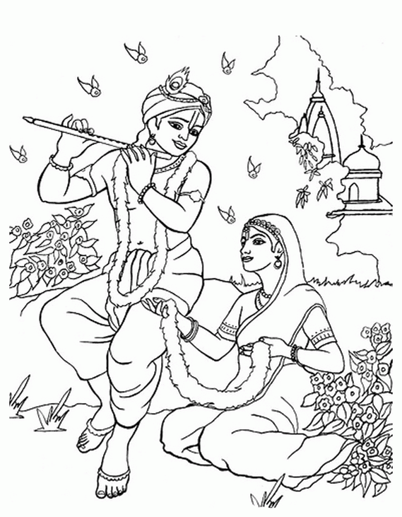 Shri Krishna Janmashtami Coloring Printable Pages For Kids ...