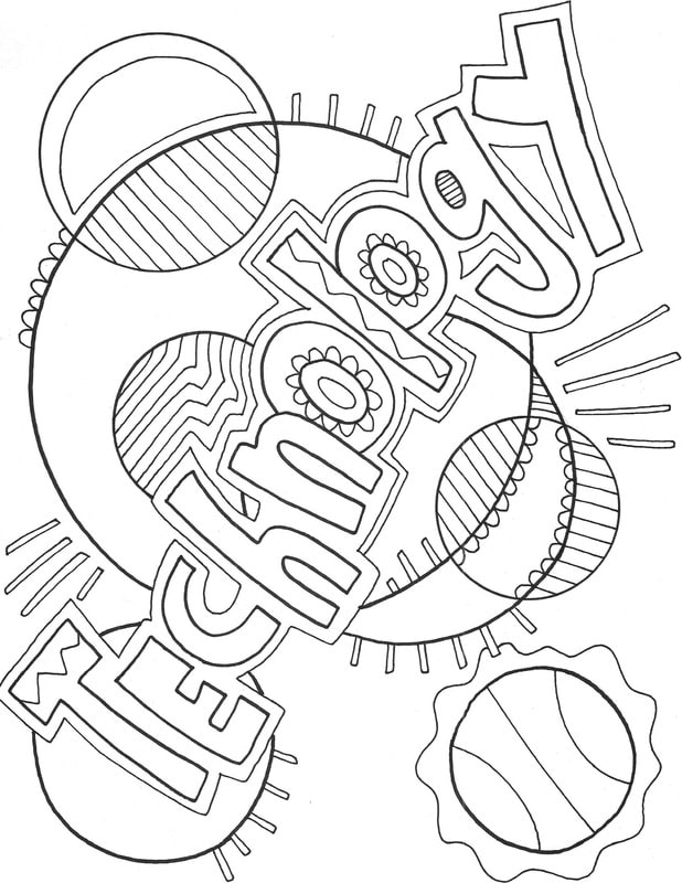 Computer & Technology Coloring Pages - Classroom Doodles