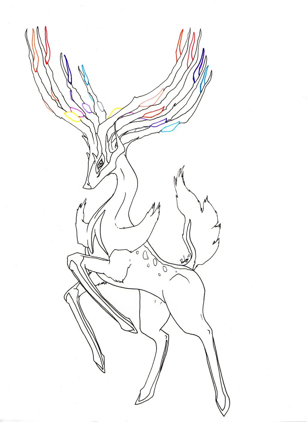 Xerneas Coloring Pages   Coloring Home