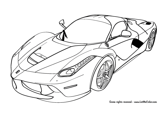 Ferrari LaFerrari coloring page | LetMeColor