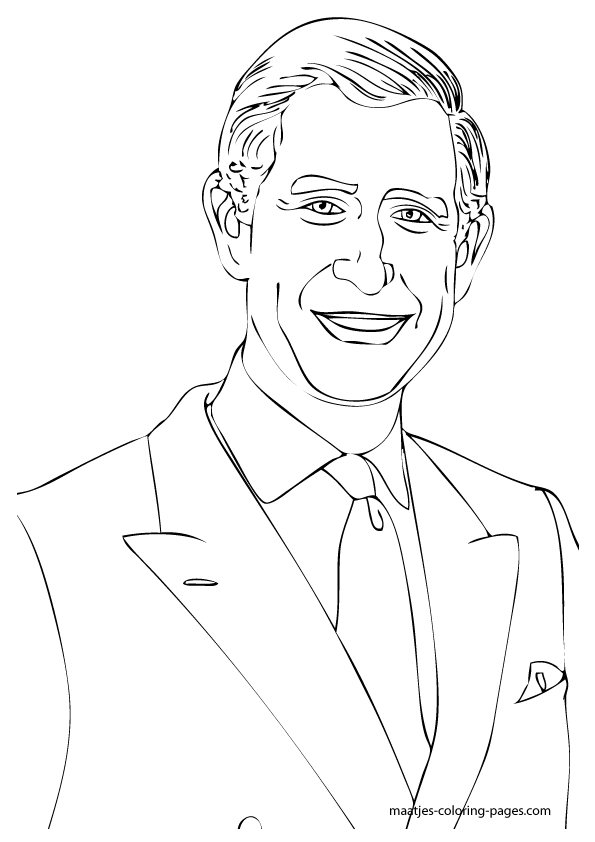 Prince Charles of Wales coloring pages