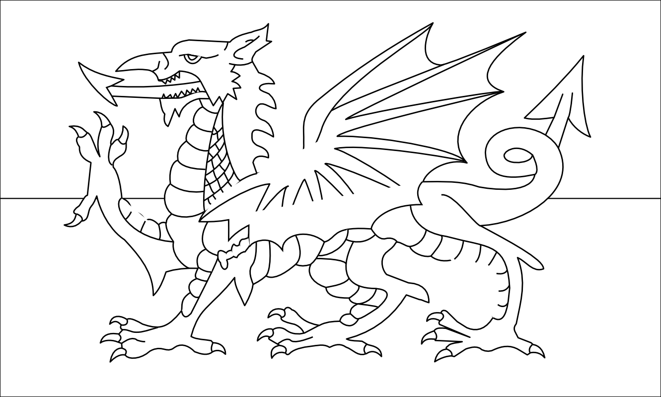 Wales Flag Clipart Black And White
