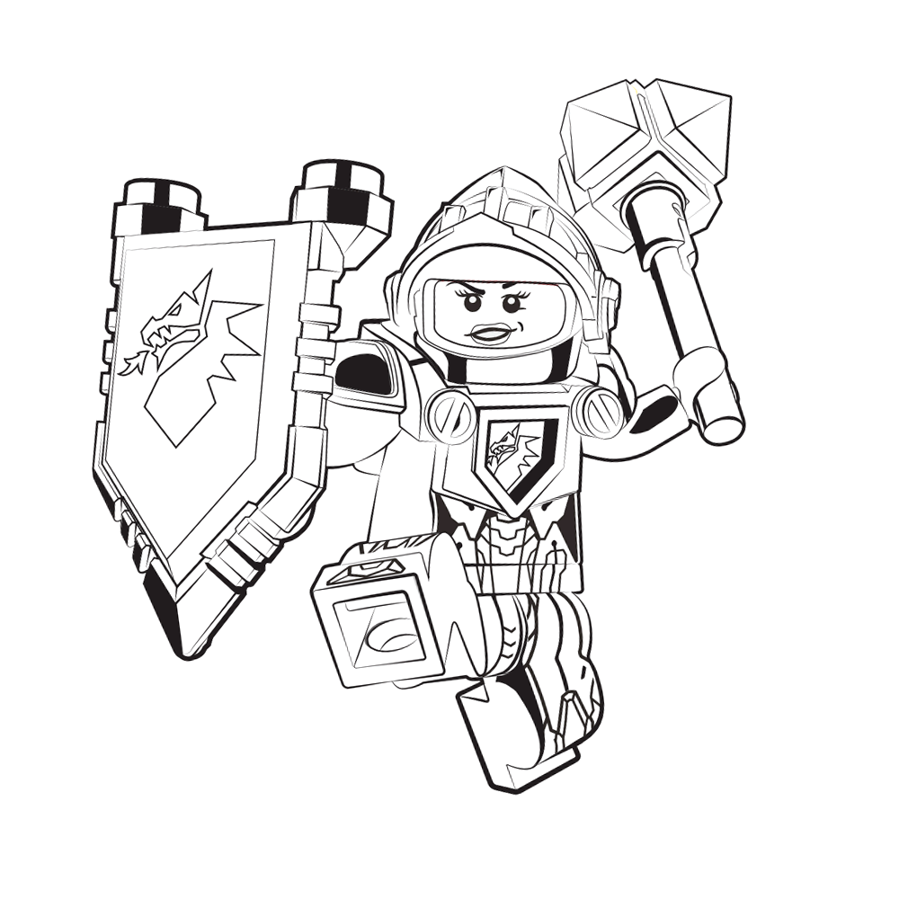 Lego Nexo Knights - ridder Macy - Coloring pages for kids
