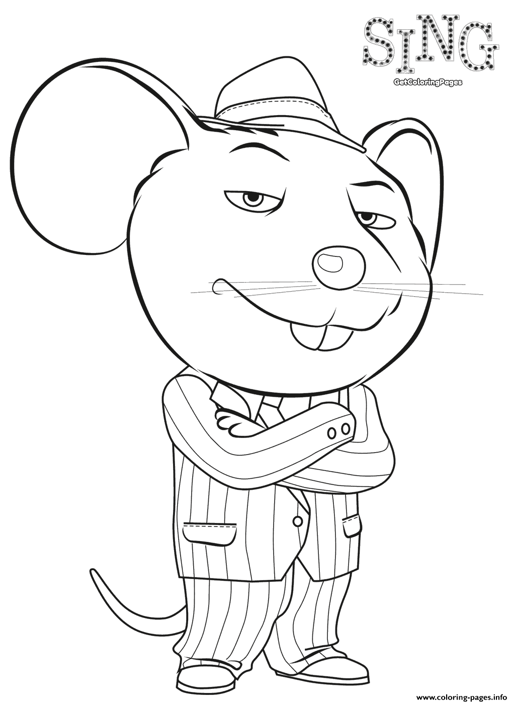 Little White Mouse Coloring Pages Sing Characters Coloring Pages Printable