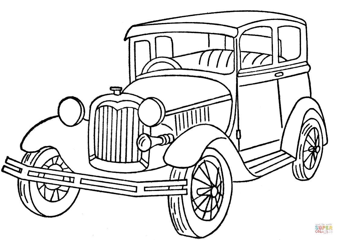 Ford Model A coloring page | Free Printable Coloring Pages