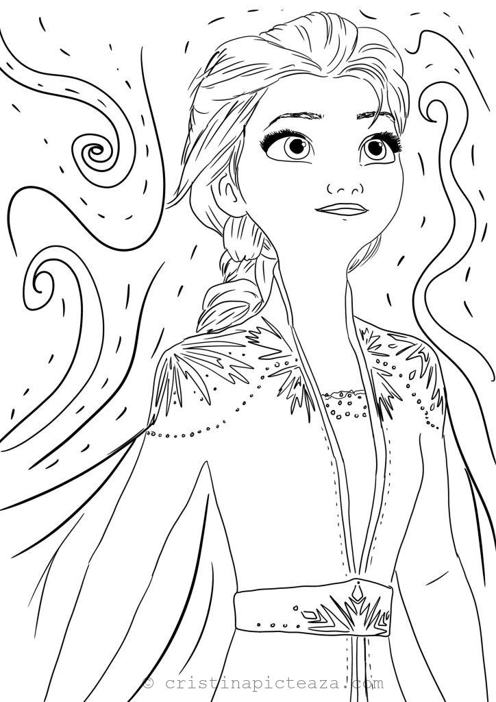 Coloring pages with Elsa in White dress - Frozen 2 – Cristina is Painting | Frozen  coloring pages, Elsa coloring pages, Frozen coloring