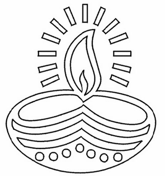 Diwali Colouring Pages -