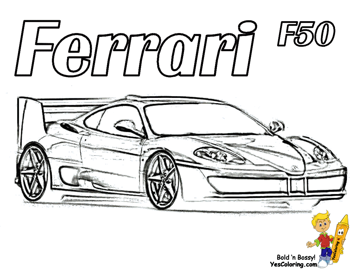 Ferrari Coloring Pages - Coloring Home