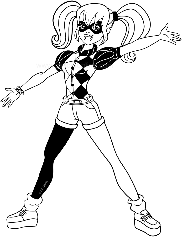 Harley Quinn (DC Superhero Girls) coloring page