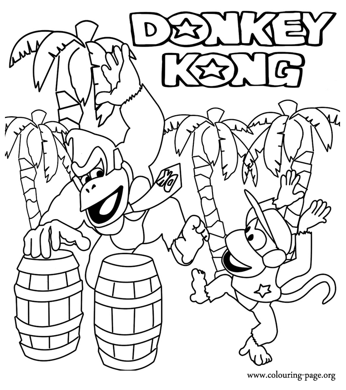 Donkey Kong Colouring Pictures To Print - Coloring Pages for Kids ...