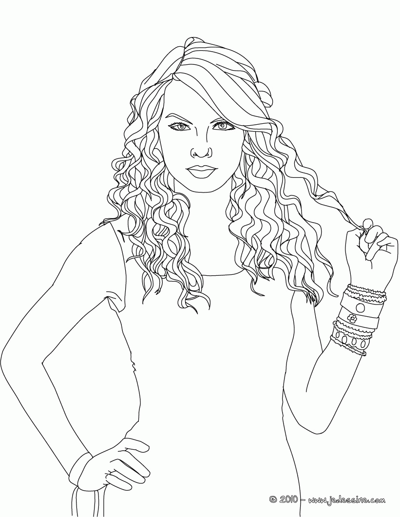 Taylor Swift Coloring Pages Realistic