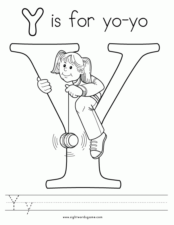 Download Free Printable Letter Y Coloring Pages - Coloring Home