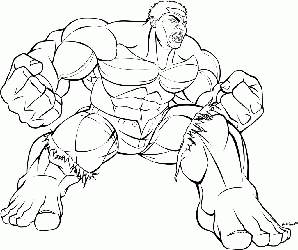 Download Drawing Of The Hulk - Coloring Home