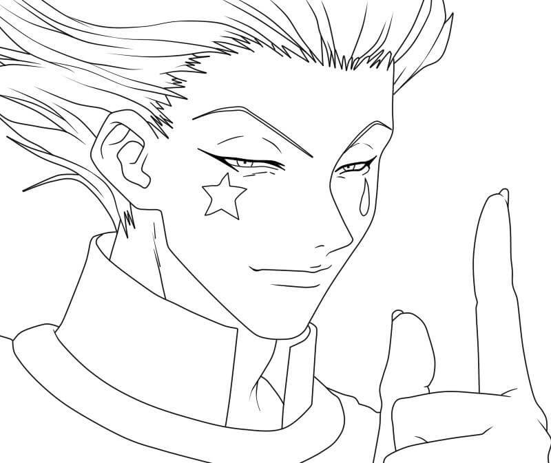 Hisoka from Hunter x Hunter Coloring Page - Free Printable Coloring Pages  for Kids