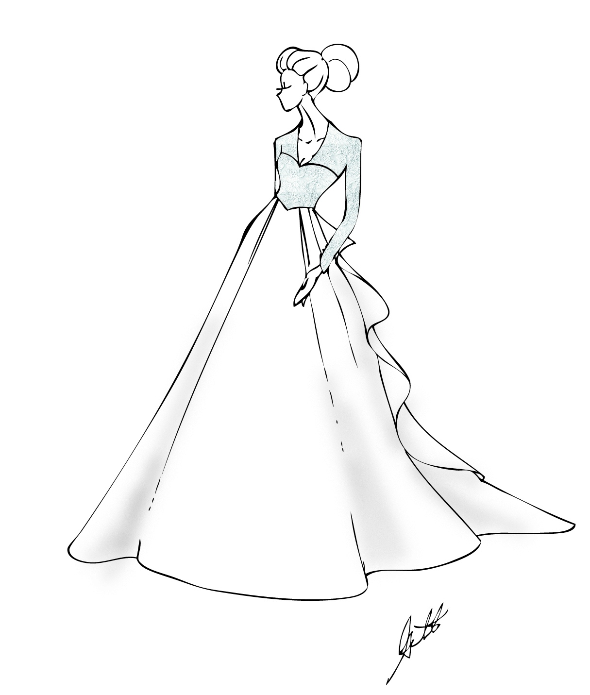 Girl Dresses Coloring Pages - Coloring Home