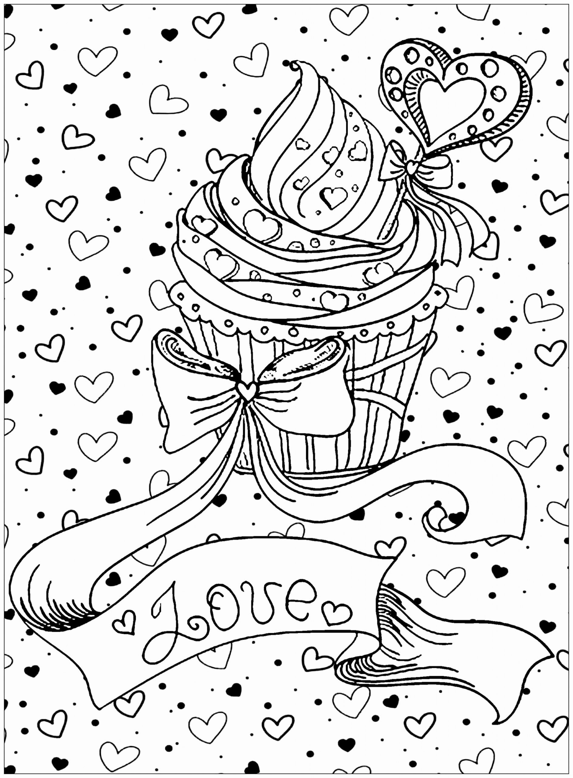 Unicorn Cake Coloring Pages - Coloring Home
