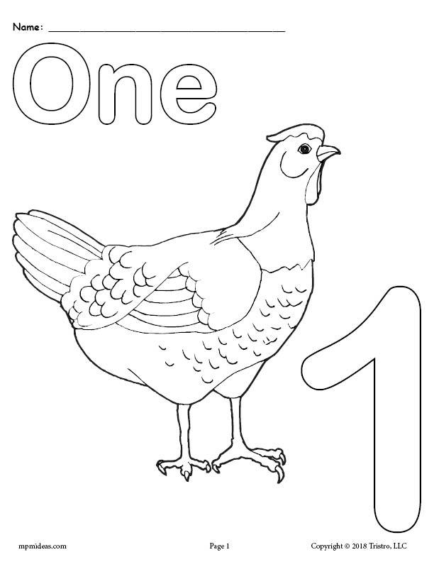 Numbers 1 - 10 Coloring Pages - Coloring Home