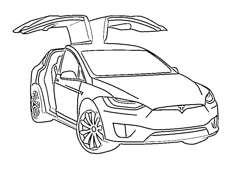 Tesla Model X Coloring Pages - Coloring Home
