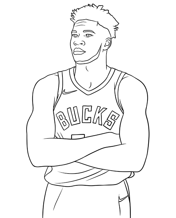 Giannis Antetokounmpo coloring page NBA - Topcoloringpages.net