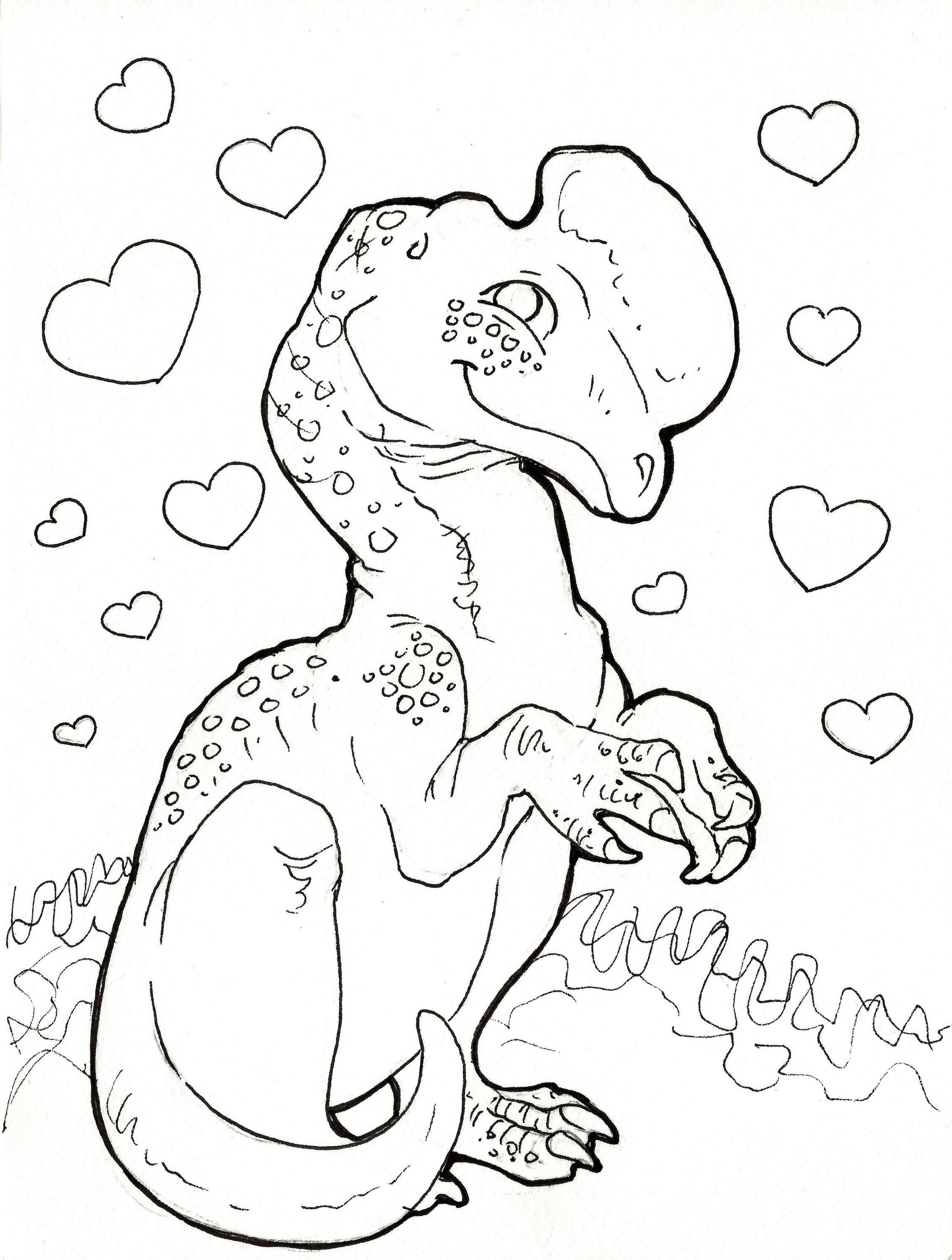 Dinosaur Coloring Page Dilophosaurus Printable Unique - Etsy