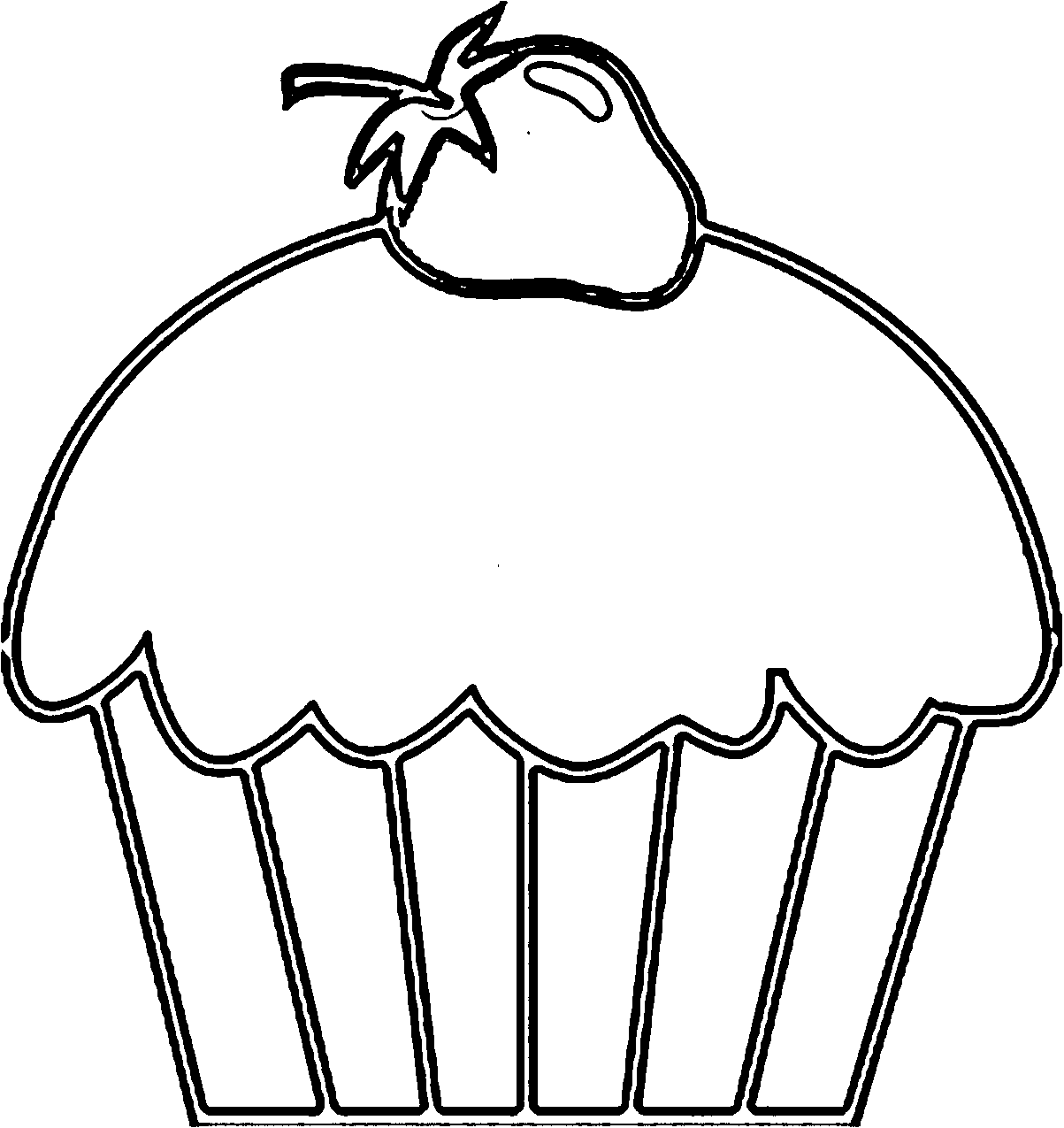 Cupcake Cup Cake Coloring Page 22 | Wecoloringpage
