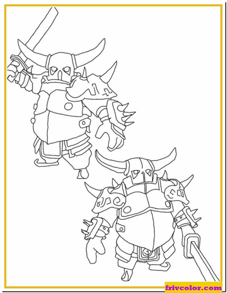 Pekka 3 Clash Of Clans - Friv Free Coloring Pages For ...