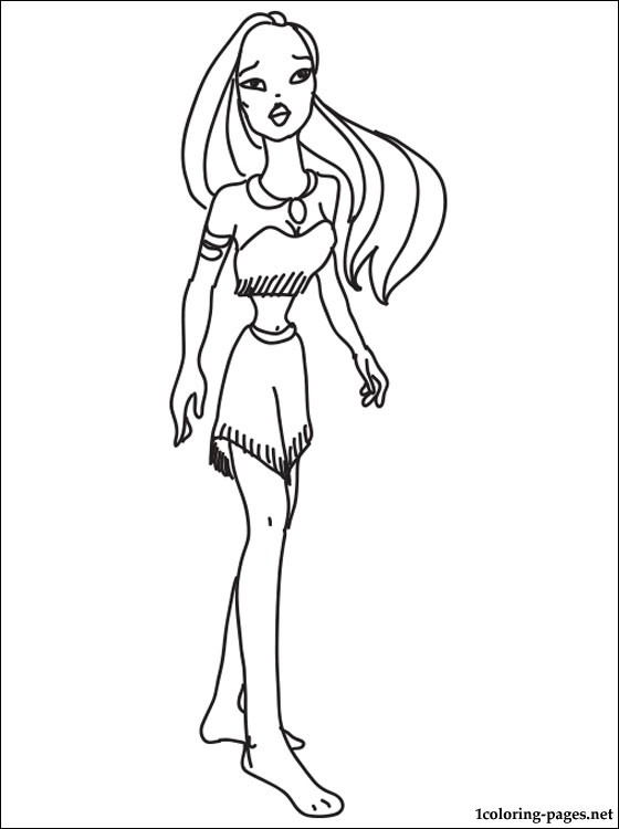 Princess Pocahontas Coloring Page | Coloring Pages - Coloring Home
