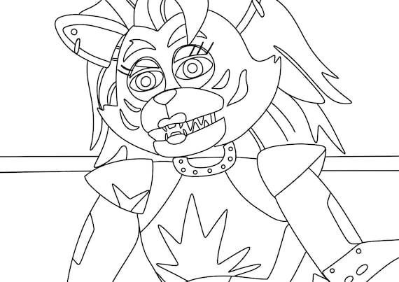 A4 Digital Downloadable Adult Colouring Page Five Nights at - Etsy